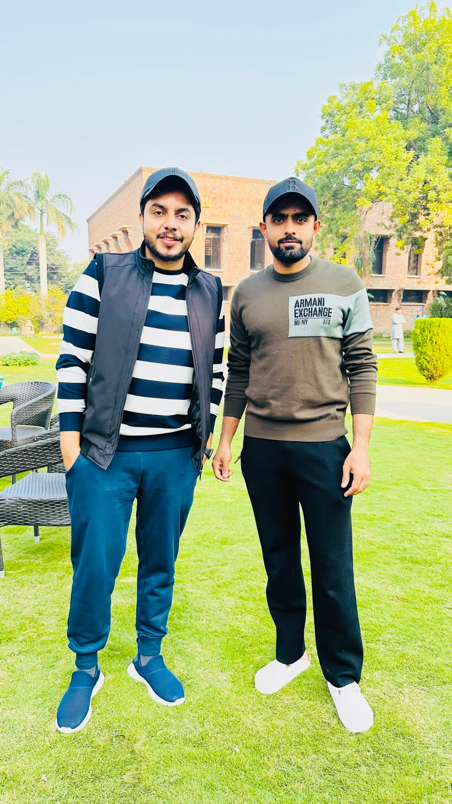 Malik Nouman Javed with Babar Azam